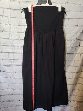 A New Day Women's Black Strapless Elastic Top Dress Small